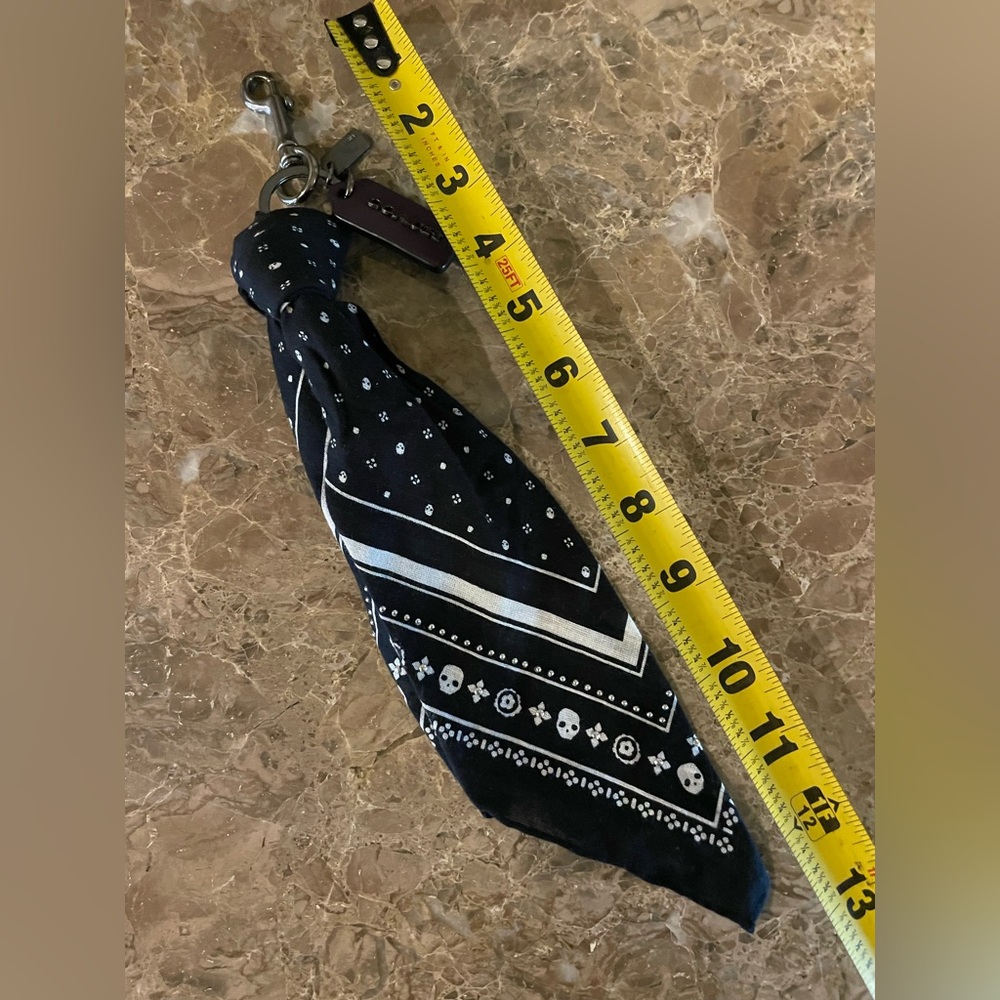 COACH Hard To Find Skull Bandana Print Bag Charm - Picture 14 of 14